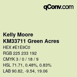 カラーコード: Kelly Moore - KM33711 Green Acres | qconv.com