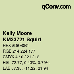 Color code: Kelly Moore - KM33721 Squirt | qconv.com