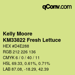 カラーコード: Kelly Moore - KM33822 Fresh Lettuce | qconv.com