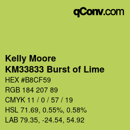 カラーコード: Kelly Moore - KM33833 Burst of Lime | qconv.com