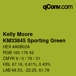 Farbcode: Kelly Moore - KM33845 Sporting Green | qconv.com