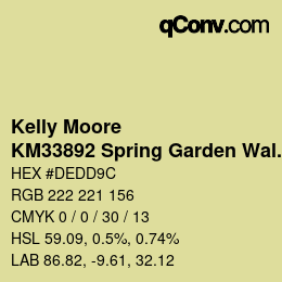 Código de color: Kelly Moore - KM33892 Spring Garden Walk | qconv.com