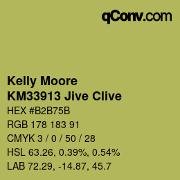 Color code: Kelly Moore - KM33913 Jive Clive | qconv.com