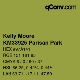Code couleur: Kelly Moore - KM33925 Parisan Park | qconv.com
