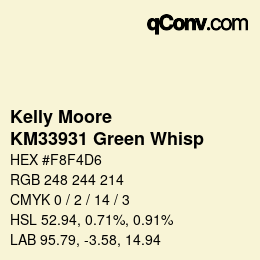 カラーコード: Kelly Moore - KM33931 Green Whisp | qconv.com