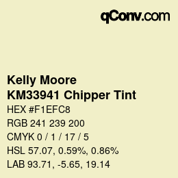 Color code: Kelly Moore - KM33941 Chipper Tint | qconv.com