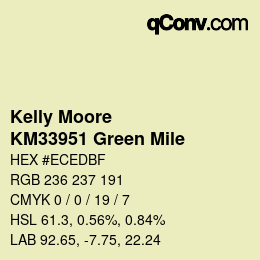 Code couleur: Kelly Moore - KM33951 Green Mile | qconv.com