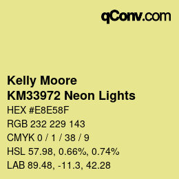 カラーコード: Kelly Moore - KM33972 Neon Lights | qconv.com