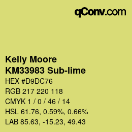 Código de color: Kelly Moore - KM33983 Sub-lime | qconv.com
