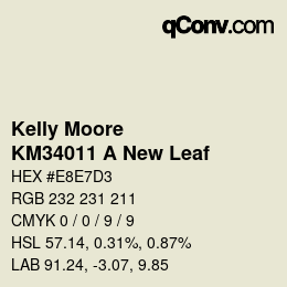 Color code: Kelly Moore - KM34011 A New Leaf | qconv.com