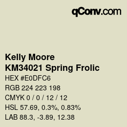 Color code: Kelly Moore - KM34021 Spring Frolic | qconv.com