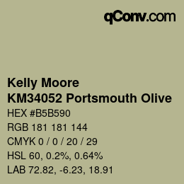 Farbcode: Kelly Moore - KM34052 Portsmouth Olive | qconv.com