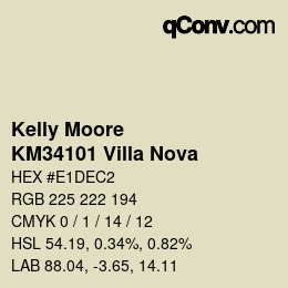 カラーコード: Kelly Moore - KM34101 Villa Nova | qconv.com