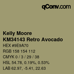 Farbcode: Kelly Moore - KM34143 Retro Avocado | qconv.com