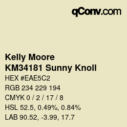 Código de color: Kelly Moore - KM34181 Sunny Knoll | qconv.com