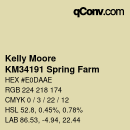 Color code: Kelly Moore - KM34191 Spring Farm | qconv.com