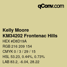 Color code: Kelly Moore - KM34202 Frontenac Hills | qconv.com