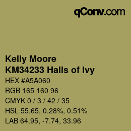 カラーコード: Kelly Moore - KM34233 Halls of Ivy | qconv.com