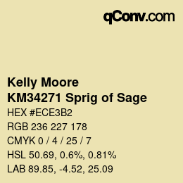 Color code: Kelly Moore - KM34271 Sprig of Sage | qconv.com