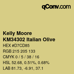 Code couleur: Kelly Moore - KM34302 Italian Olive | qconv.com
