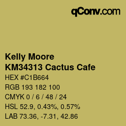 カラーコード: Kelly Moore - KM34313 Cactus Cafe | qconv.com