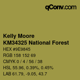 カラーコード: Kelly Moore - KM34325 National Forest | qconv.com
