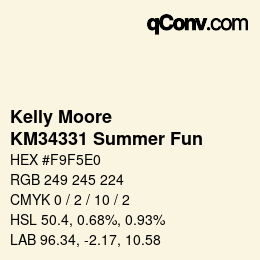 Color code: Kelly Moore - KM34331 Summer Fun | qconv.com