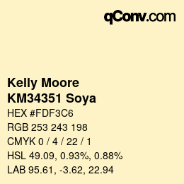 カラーコード: Kelly Moore - KM34351 Soya | qconv.com