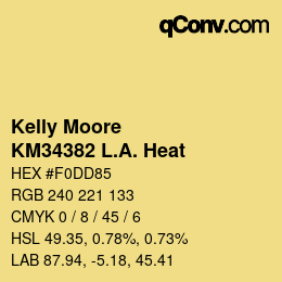 カラーコード: Kelly Moore - KM34382 L.A. Heat | qconv.com