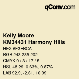 Color code: Kelly Moore - KM34431 Harmony Hills | qconv.com