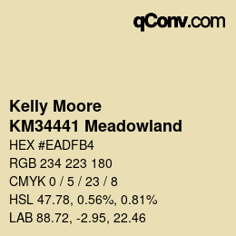 颜色代码: Kelly Moore - KM34441 Meadowland | qconv.com