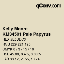 Color code: Kelly Moore - KM34501 Pale Papyrus | qconv.com