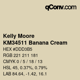 Color code: Kelly Moore - KM34511 Banana Cream | qconv.com