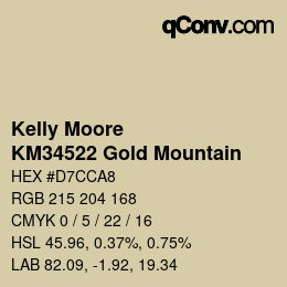 Code couleur: Kelly Moore - KM34522 Gold Mountain | qconv.com