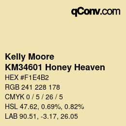 Farbcode: Kelly Moore - KM34601 Honey Heaven | qconv.com