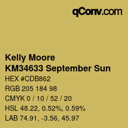 Color code: Kelly Moore - KM34633 September Sun | qconv.com