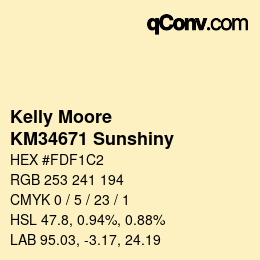 Farbcode: Kelly Moore - KM34671 Sunshiny | qconv.com