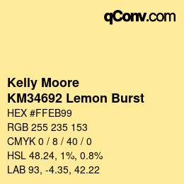 Color code: Kelly Moore - KM34692 Lemon Burst | qconv.com