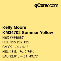 カラーコード: Kelly Moore - KM34702 Summer Yellow | qconv.com