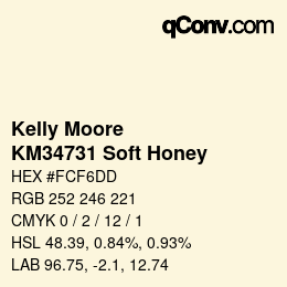 Farbcode: Kelly Moore - KM34731 Soft Honey | qconv.com