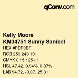 Farbcode: Kelly Moore - KM34751 Sunny Sanibel | qconv.com