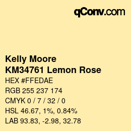 Color code: Kelly Moore - KM34761 Lemon Rose | qconv.com
