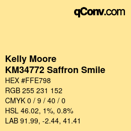 Farbcode: Kelly Moore - KM34772 Saffron Smile | qconv.com