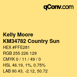 Code couleur: Kelly Moore - KM34782 Country Sun | qconv.com