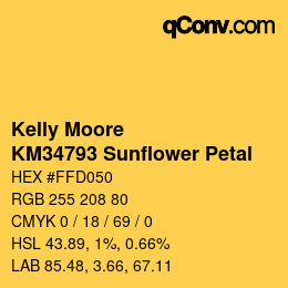 カラーコード: Kelly Moore - KM34793 Sunflower Petal | qconv.com
