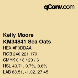 カラーコード: Kelly Moore - KM34841 Sea Oats | qconv.com