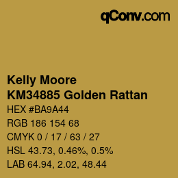 颜色代码: Kelly Moore - KM34885 Golden Rattan | qconv.com