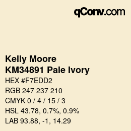 Color code: Kelly Moore - KM34891 Pale Ivory | qconv.com