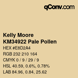 Color code: Kelly Moore - KM34922 Pale Pollen | qconv.com