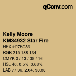 Color code: Kelly Moore - KM34932 Star Fire | qconv.com